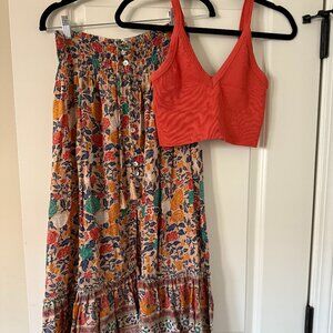 Bali Queen, Matching Set, Skirt and Top, Size S
